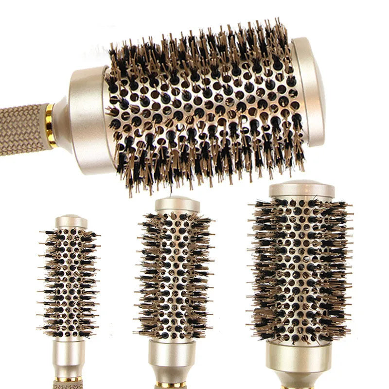 Professional Round Hair Brush Set for Blow-Drying – Ceramic and Anti-Frizz