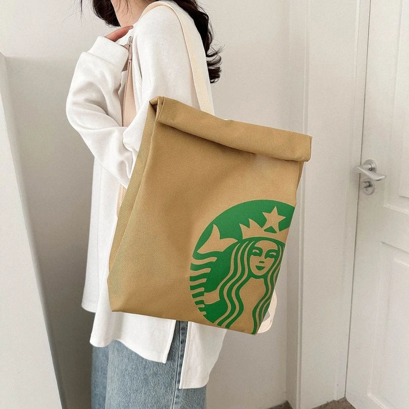 Trendy Fast Food Backpack - Playful and Spacious Bag for Everyone