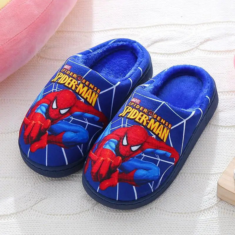 Spider-Man Kids Slippers – Soft Cotton Slippers for Indoor Use in Fall and Winter