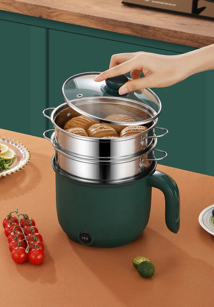 1.8L Multifunctional Electric Cooking Pot with Non-Stick Interior
