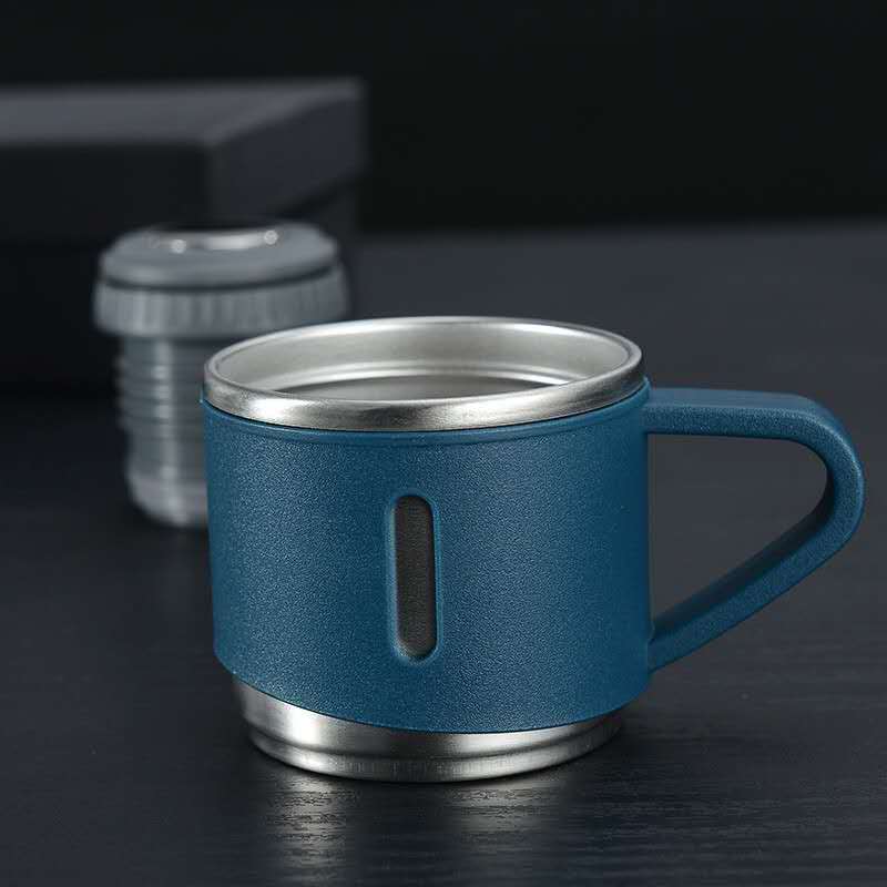Stainless Steel Vacuum Flask with Cup Lid for Hot and Cold Drinks