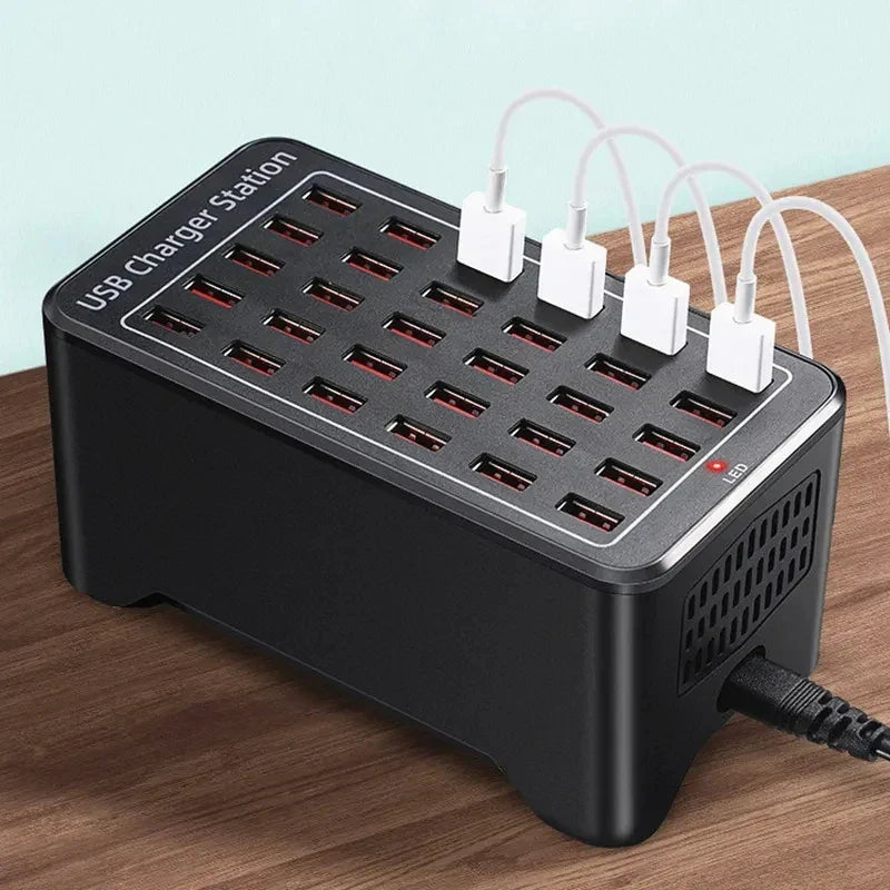 15-Port USB Charging Station for Multiple Compatible Devices