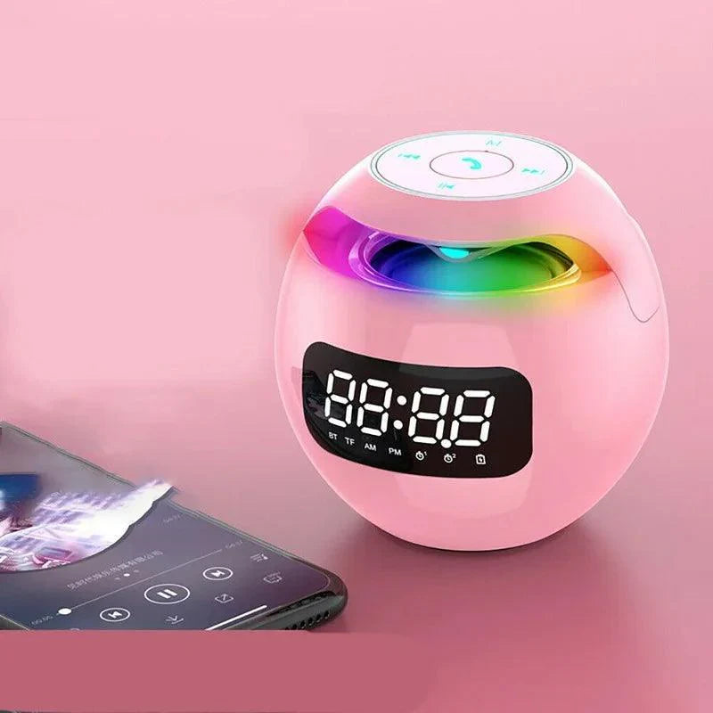 Bluetooth Alarm Clock Speaker with LED Night Light and Digital Clock for Bedroom