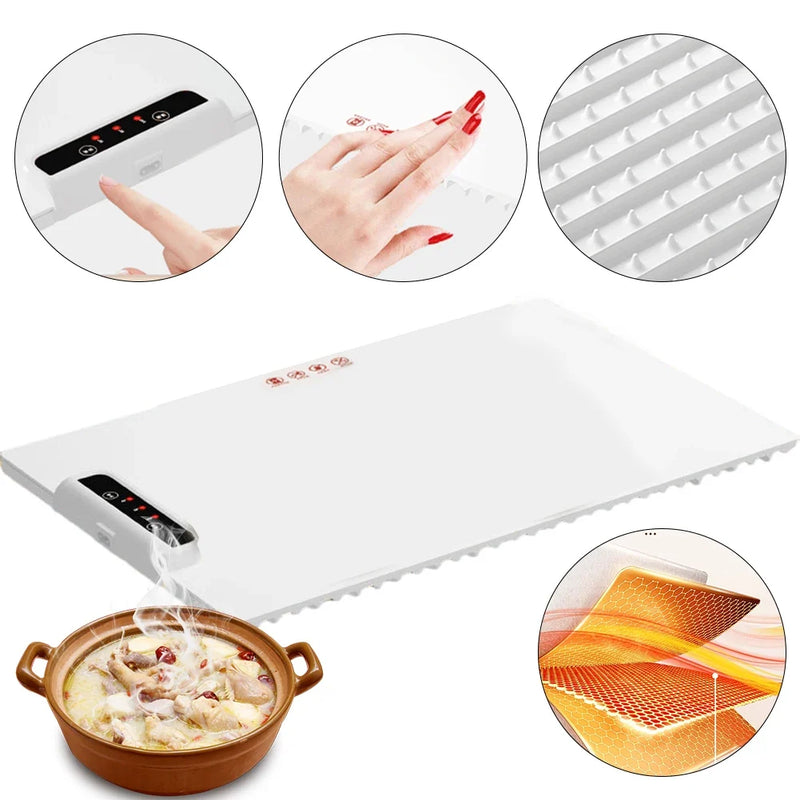 Foldable Electric Food Warming Mat with Adjustable Temperature Control