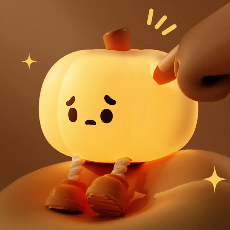 Rechargeable Pumpkin Silicone Night Light with Timer