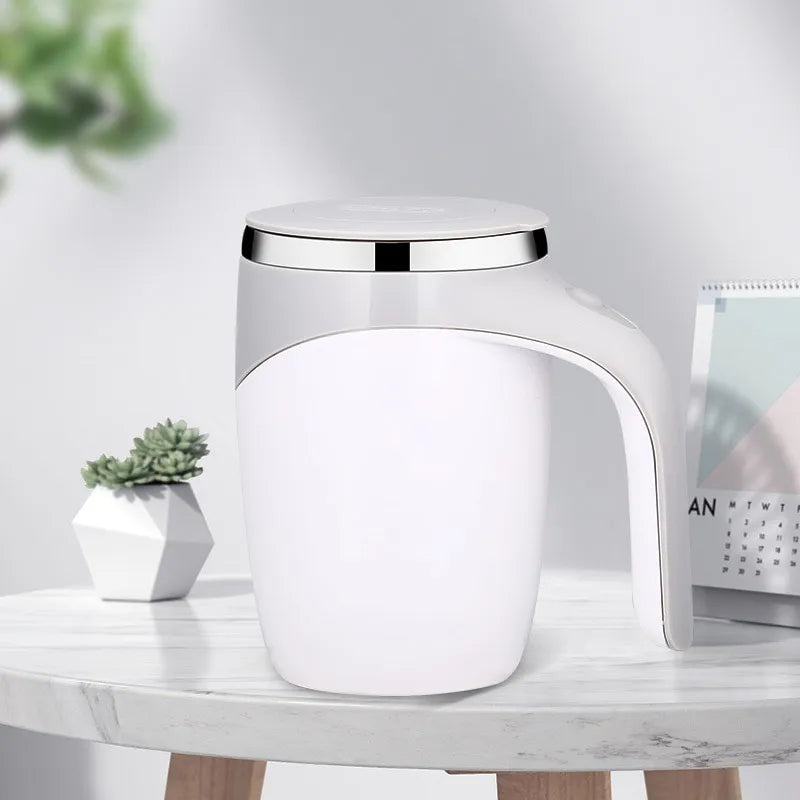 400ml Self-Stirring Heated Coffee Mug with Magnetic Mixer