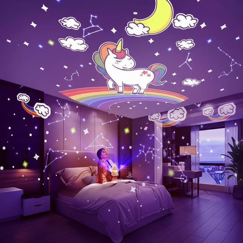 Star Projector Night Light with Music and 12 Projection Themes