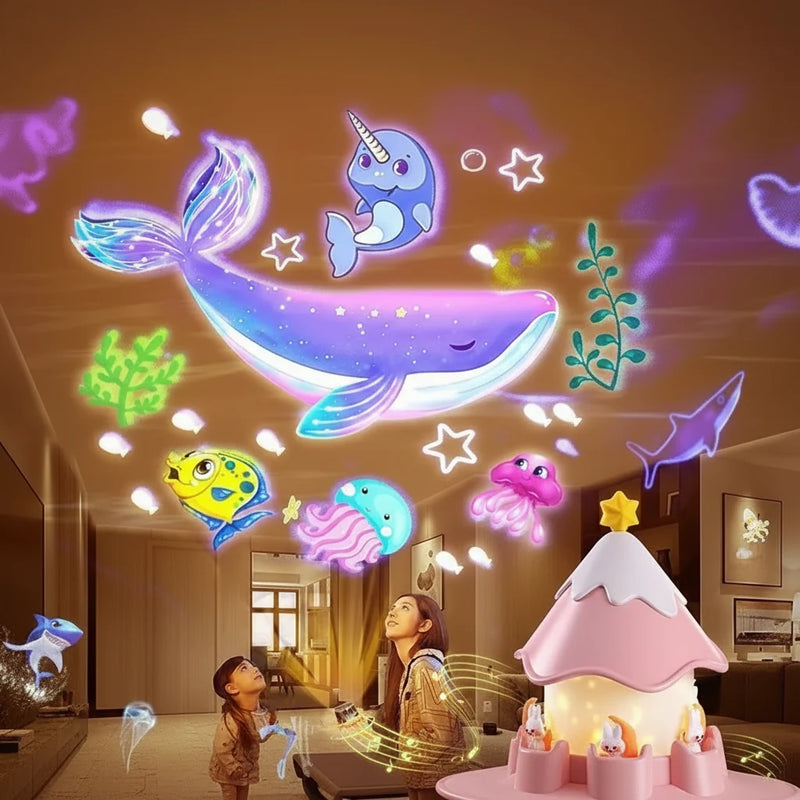 Star Projector Night Light with Music and 12 Projection Themes