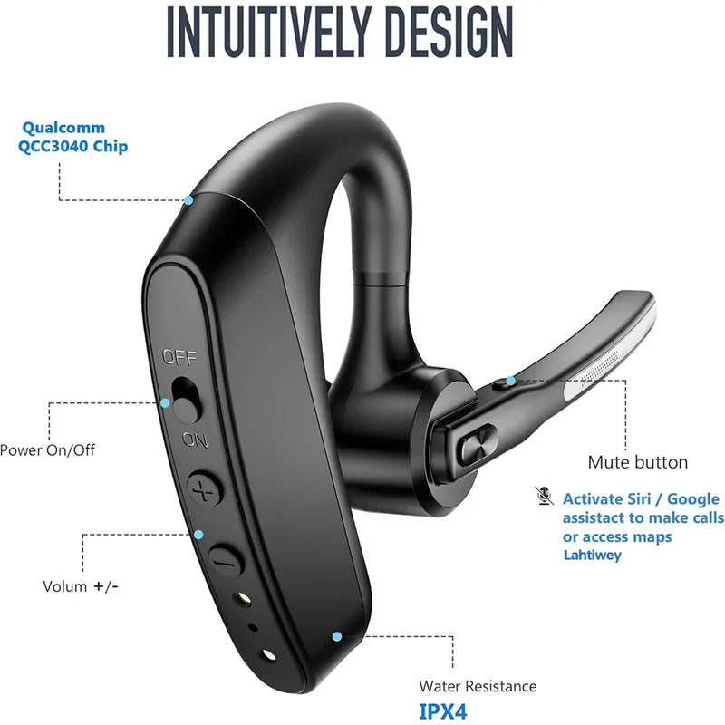 Zevran Wireless ENC Bluetooth Headset with Charging Case