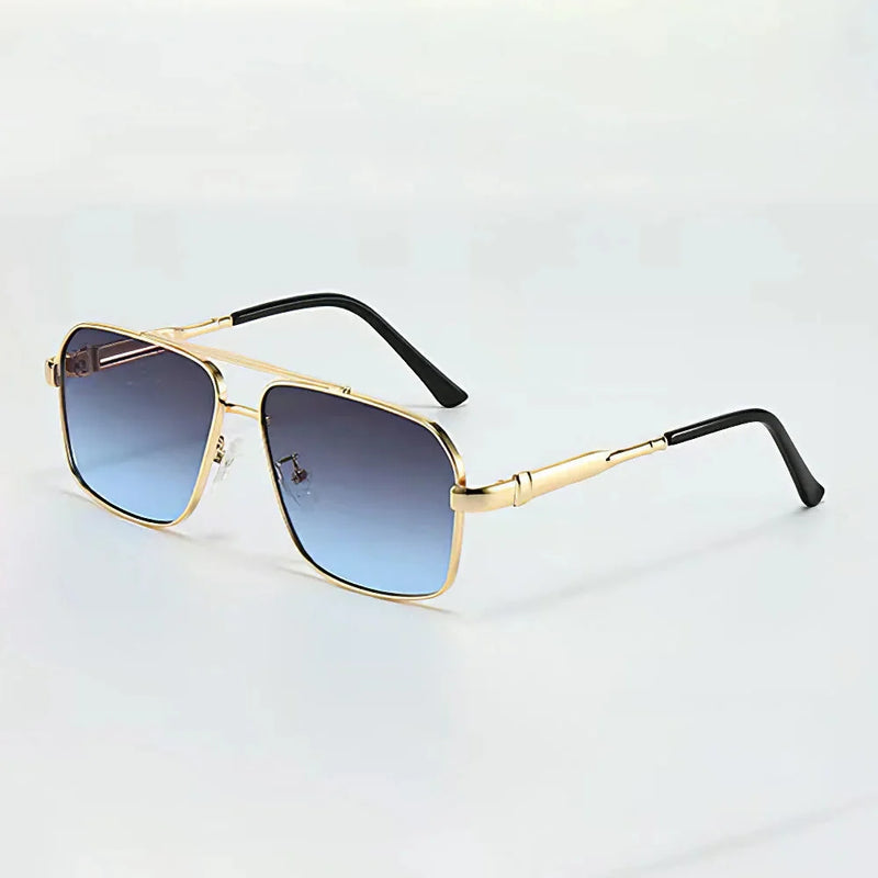 Men's Aviator UV400 Sunglasses with Gradient Lenses and Metal Frame