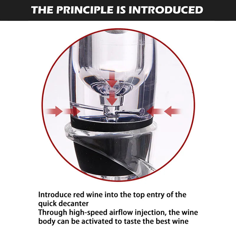 Instant Wine Aerator Pourer with Integrated Filter & Drip-Free Spout