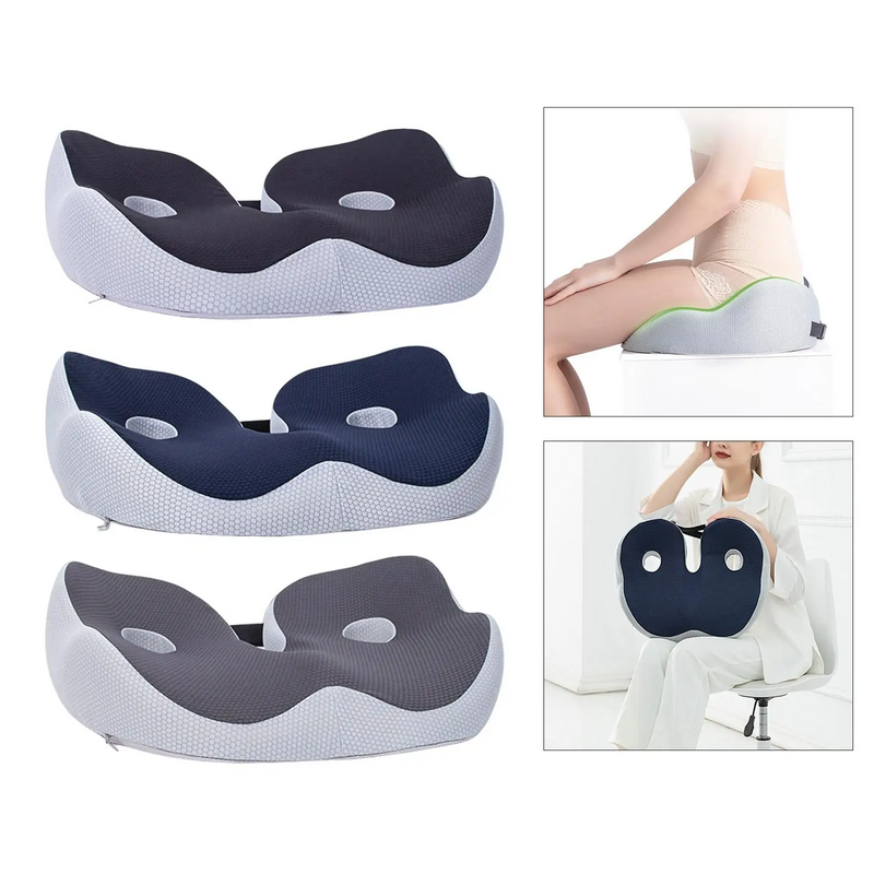 Memory Foam Seat Cushion with Contoured U-Shaped Support
