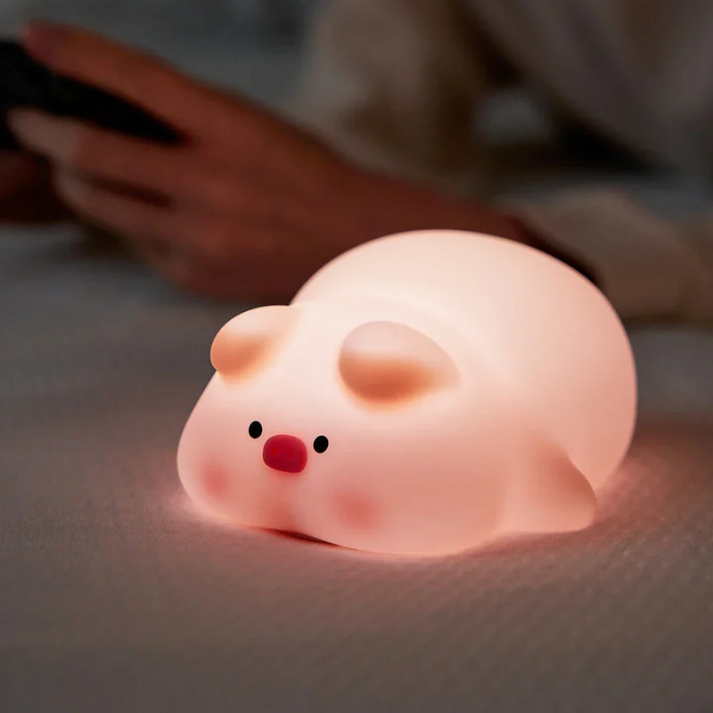 Rechargeable Silicone Animal LED Night Light with Timer