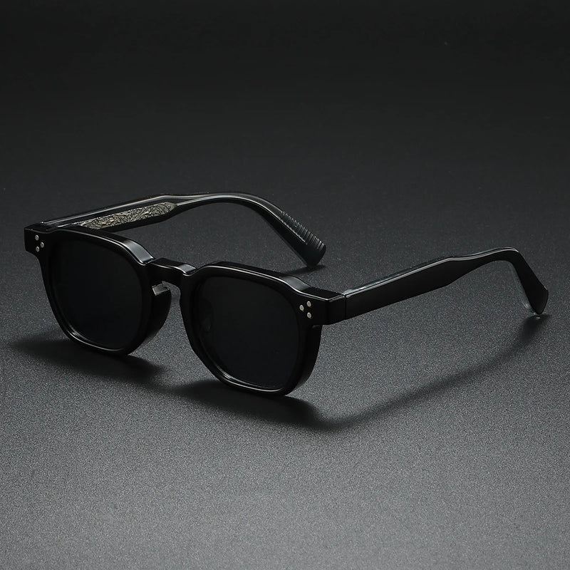 Men's Chunky Acetate Sunglasses with UV400 Lenses and Bold Square Frame