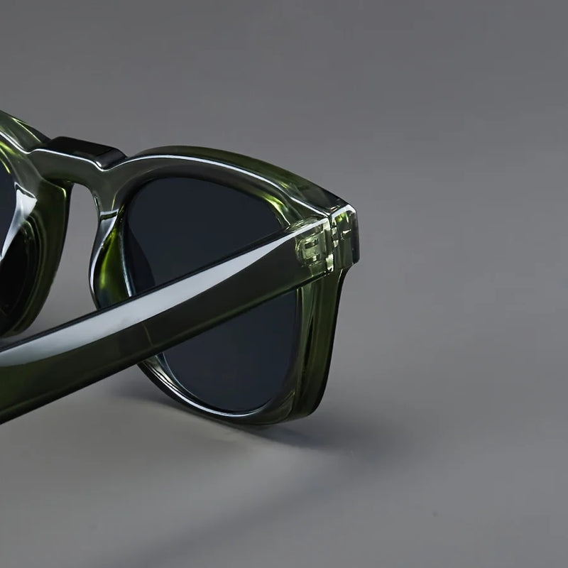 Unisex Modern Square Sunglasses with UV400 Protection and Acetate Frame