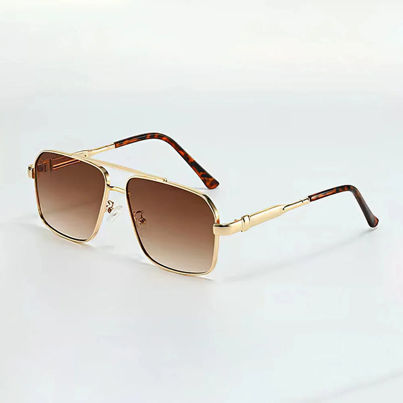 Men's Aviator UV400 Sunglasses with Gradient Lenses and Metal Frame