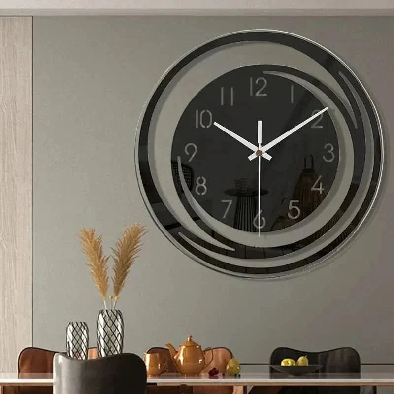Modern Wall Clock with Minimalist Circle Design and Silent Movement