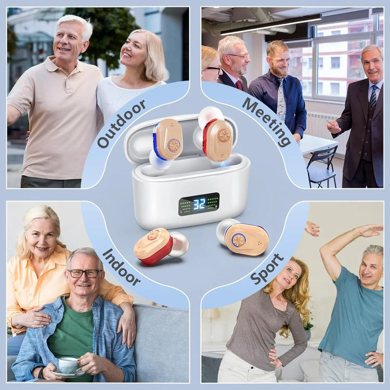 Orlena Rechargeable Mini Hearing Aid with Charging Case