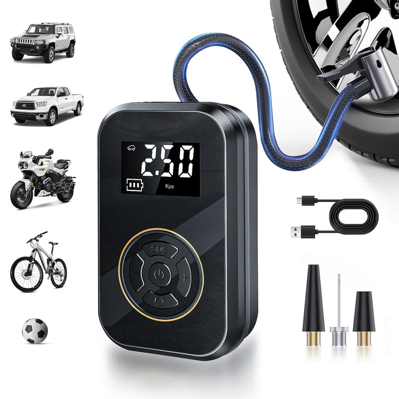 Cordless Digital Tyre Inflator with Power Bank