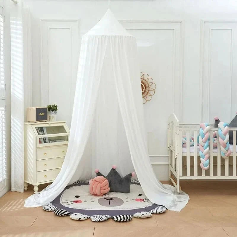Hanging Bed Canopy with Soft Flowing Draped Design