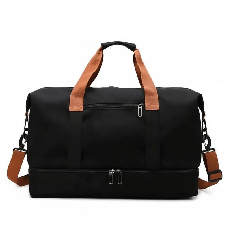Travel and Gym Duffel Bag with Shoe Compartment and Wet-Dry Pocket