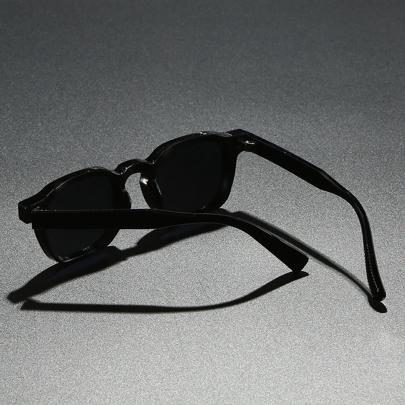 Men's Chunky Acetate Sunglasses with UV400 Lenses and Bold Square Frame