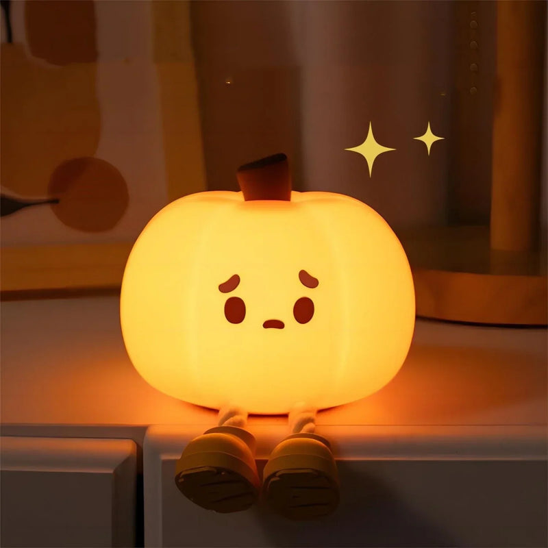 Rechargeable Pumpkin Silicone Night Light with Timer
