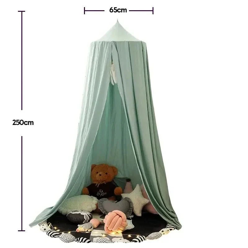 Hanging Bed Canopy with Soft Flowing Draped Design