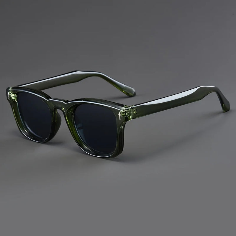 Unisex Modern Square Sunglasses with UV400 Protection and Acetate Frame