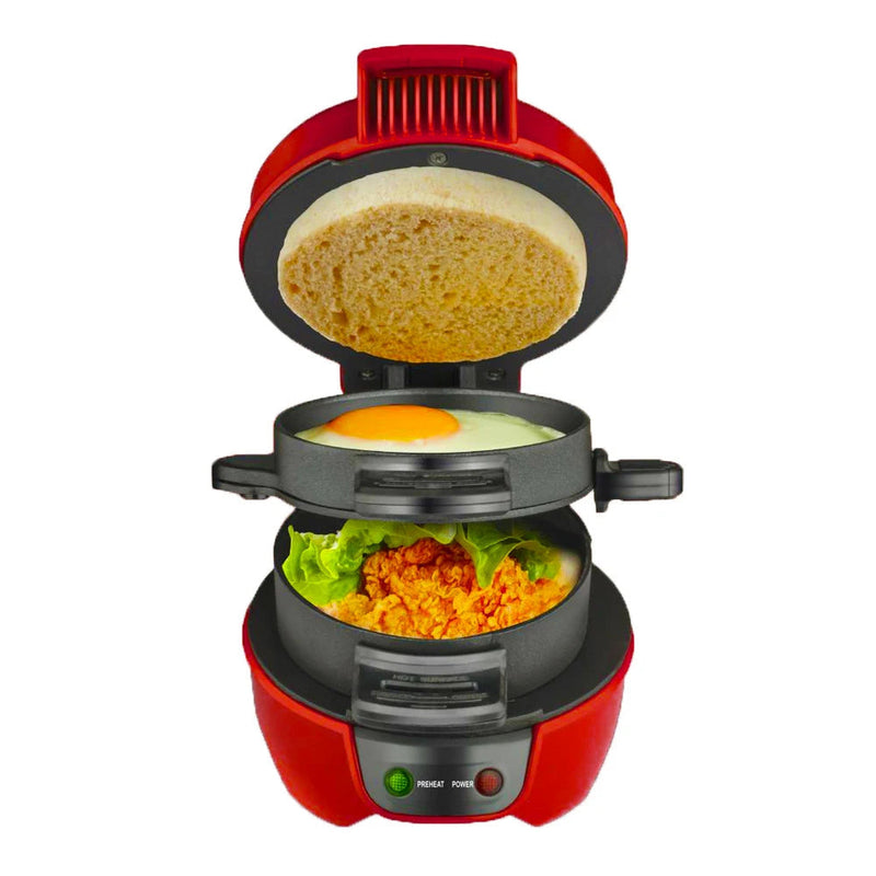 Multifunctional Electric Snack Maker with Dual Non-Stick Cooking Plates