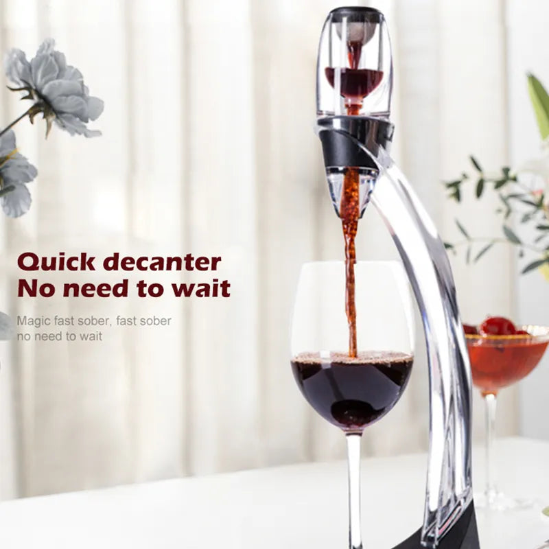 Instant Wine Aerator Pourer with Integrated Filter & Drip-Free Spout