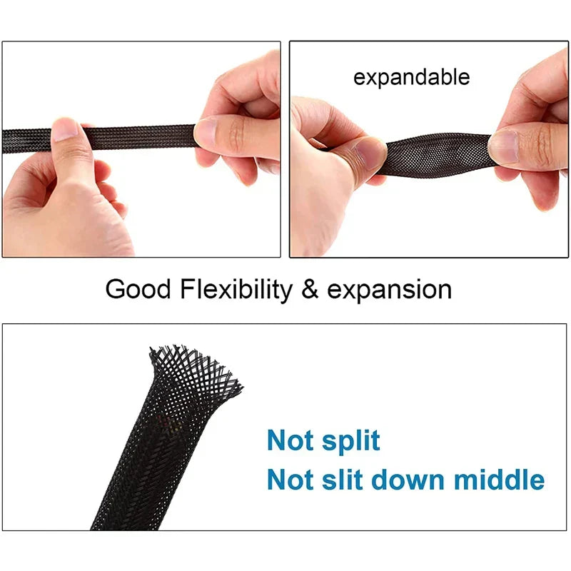 Expandable Braided Cable Sleeve for Organised Wire Protection