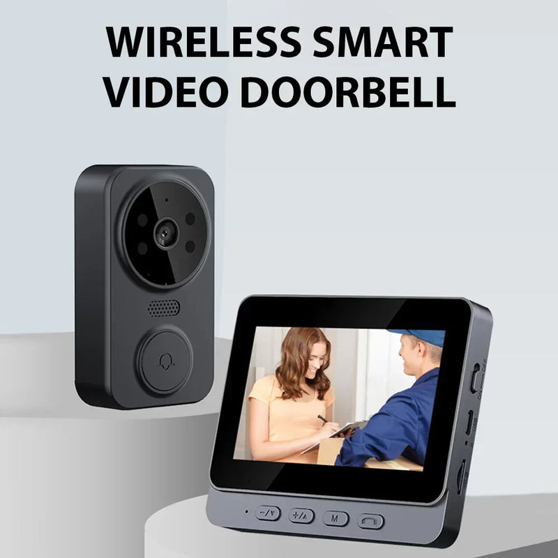 Wireless Video Doorbell with 4.3-Inch Display