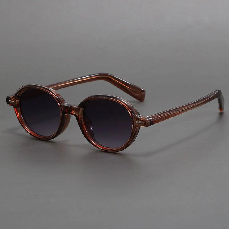 Men's Vintage Round UV400 Sunglasses with Lightweight Classic Frame