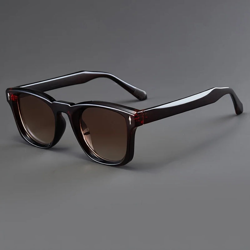 Unisex Modern Square Sunglasses with UV400 Protection and Acetate Frame