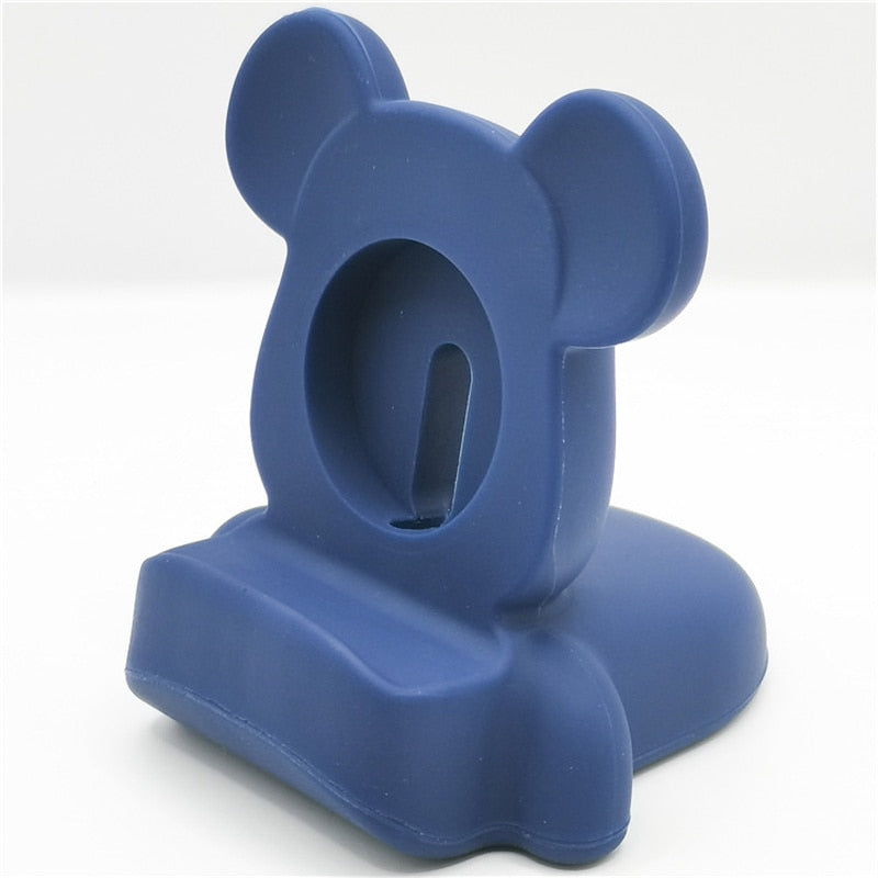 Silicone Apple Watch Charging Stand with Playful Character Design