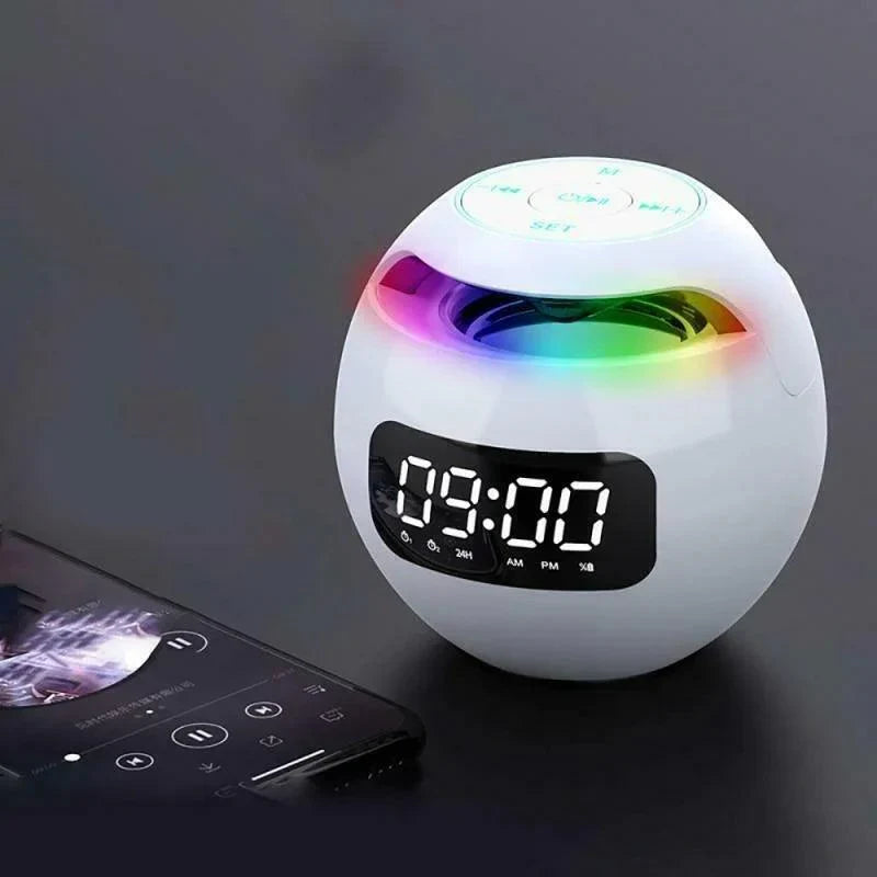 Bluetooth Alarm Clock Speaker with LED Night Light and Digital Clock for Bedroom