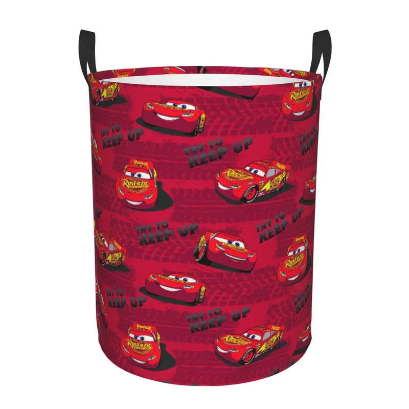 Cars Lightning McQueen Laundry Basket – Spacious and Foldable Basket for Clothes