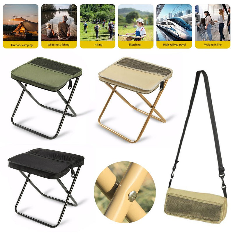 2-in-1 Folding Camping Chair with Integrated Storage Bag