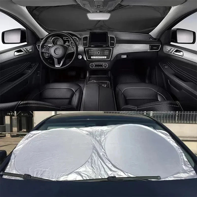 Foldable Windscreen Sunshade with Storage Bag
