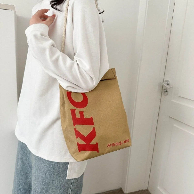 Trendy Fast Food Backpack - Playful and Spacious Bag for Everyone