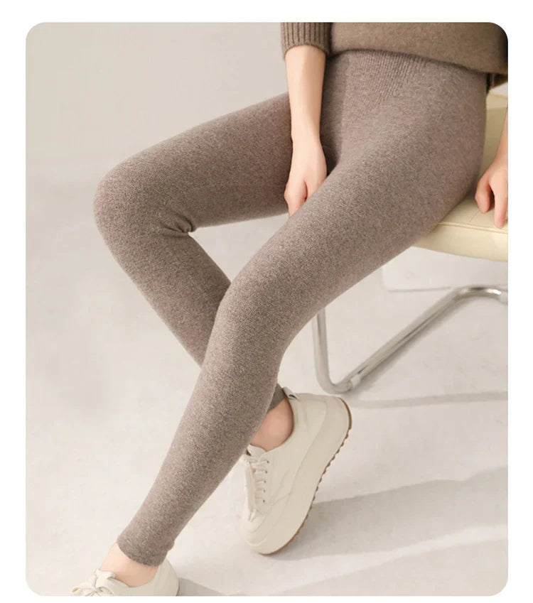 Cashmere Leggings – High Waist Fine Knit – Women’s