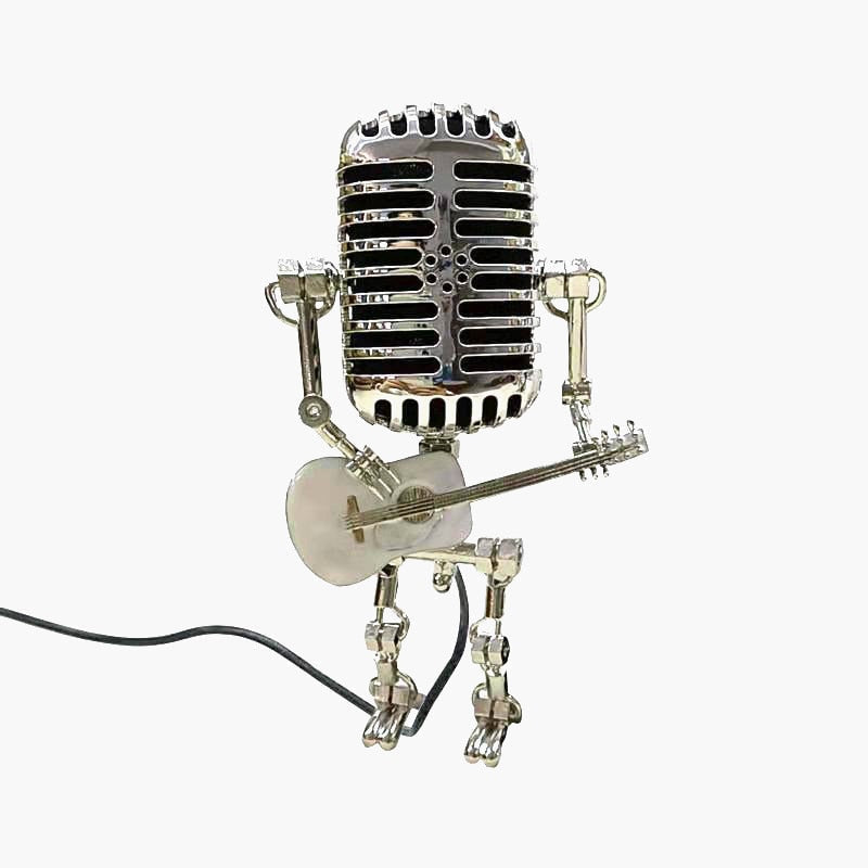 Microphone Robot LED Desk Lamp for Novelty Home and Office Lighting