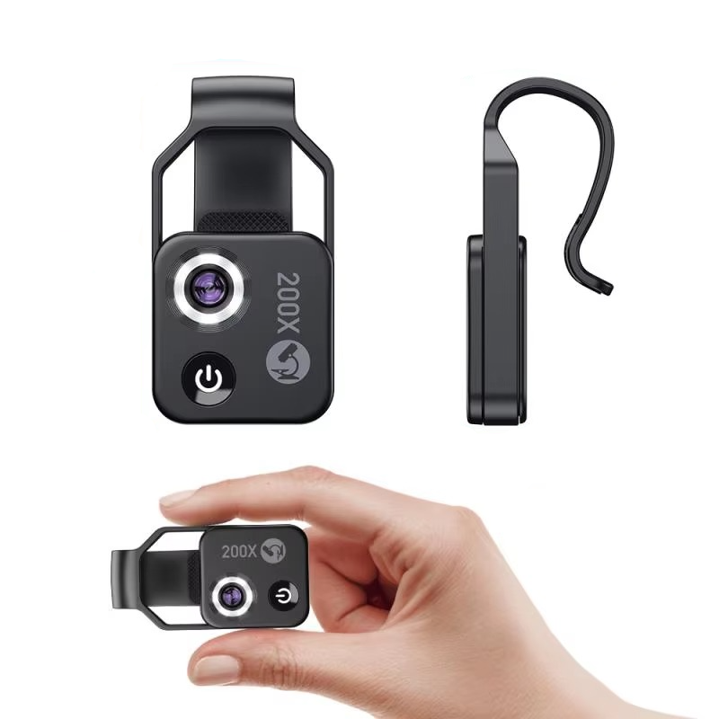 200X Clip-On Smartphone Microscope Lens