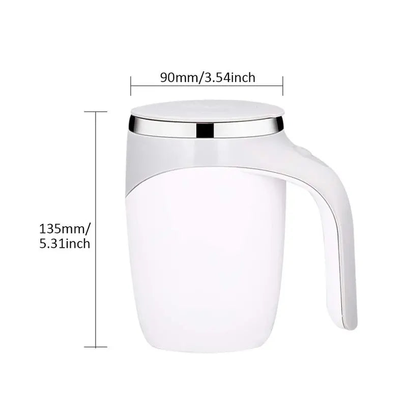 400ml Self-Stirring Heated Coffee Mug with Magnetic Mixer