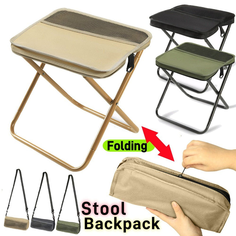 2-in-1 Folding Camping Chair with Integrated Storage Bag