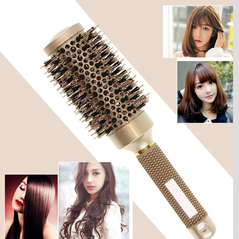 Professional Round Hair Brush Set for Blow-Drying – Ceramic and Anti-Frizz