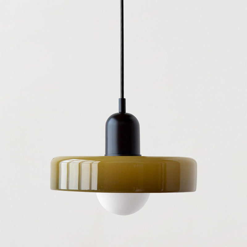 ColorLoop Pendant – Artistic Bauhaus Hanging Lamp with Warm Light