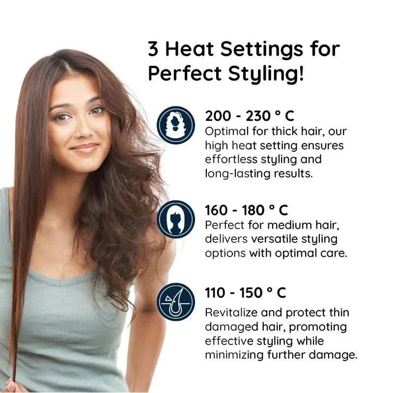 Rotating Hair Brush Styler with Adjustable Heat Settings