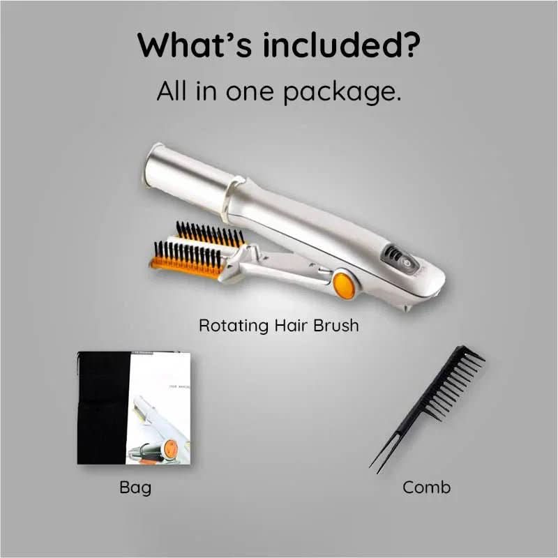 Rotating Hair Brush Styler with Adjustable Heat Settings